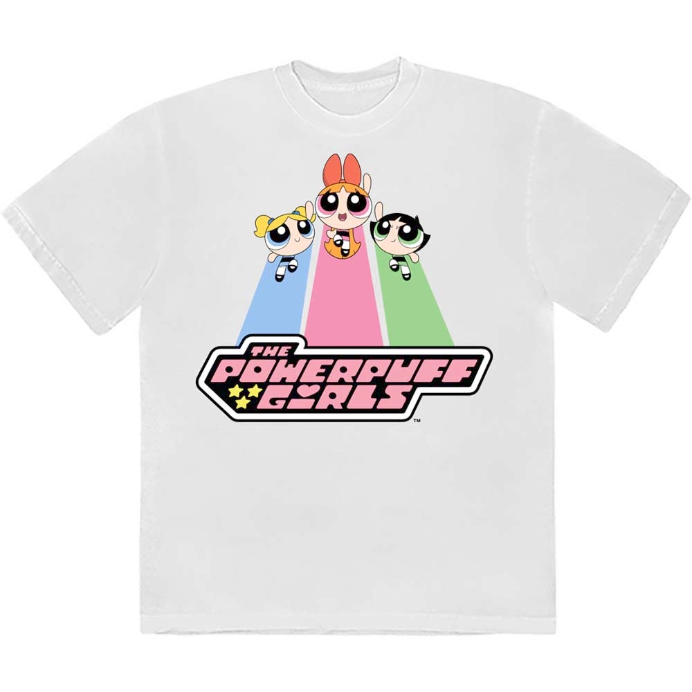 The Powerpuff Girls Catch Flight Mens T shirt White Attitude Eur